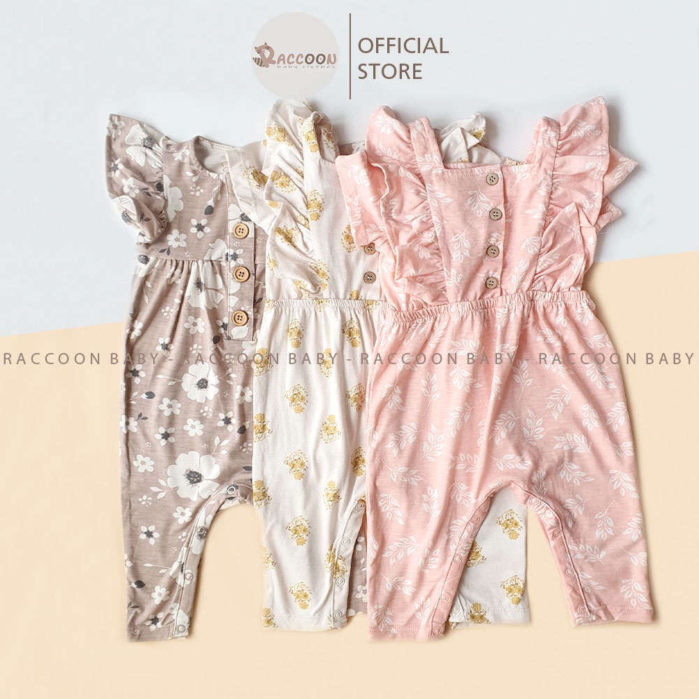 Bộ đồ liền thân tay ngắn chất vải thun lạnh xuất Pháp jumsuit bé gái Jessica Simpson (3-24m)