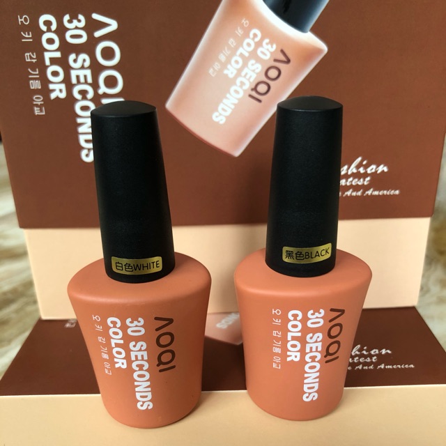 Sơn gel aoqi han quốc trắng đen