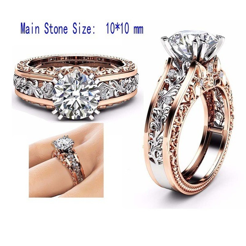 (Hàng Có Sẵn) Nhẫn Thời Trang Màu Vàng Hồng