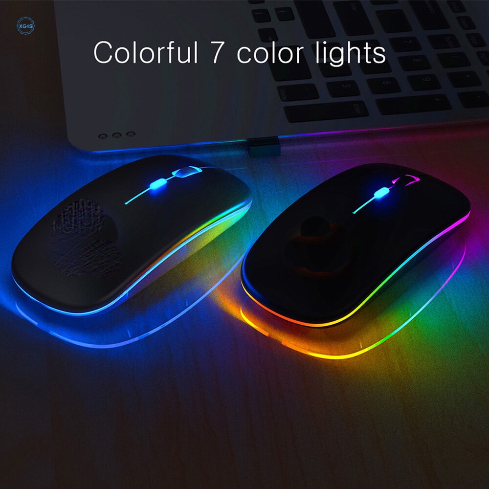 Chuột Quang Không Dây 2.4G Có Đèn LED Dùng Để Chơi Game