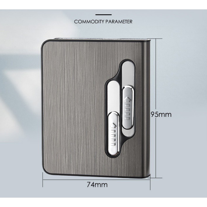 Hộp đựng thuốc lá kiêm châm điện plasma 10 điếu cao cấp