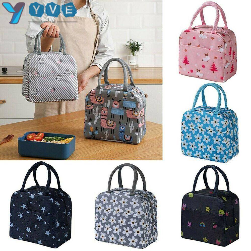 Túi Giữ Nhiệt Đựng Hộp Cơm Trưa In Họa Tiết Dễ Thương