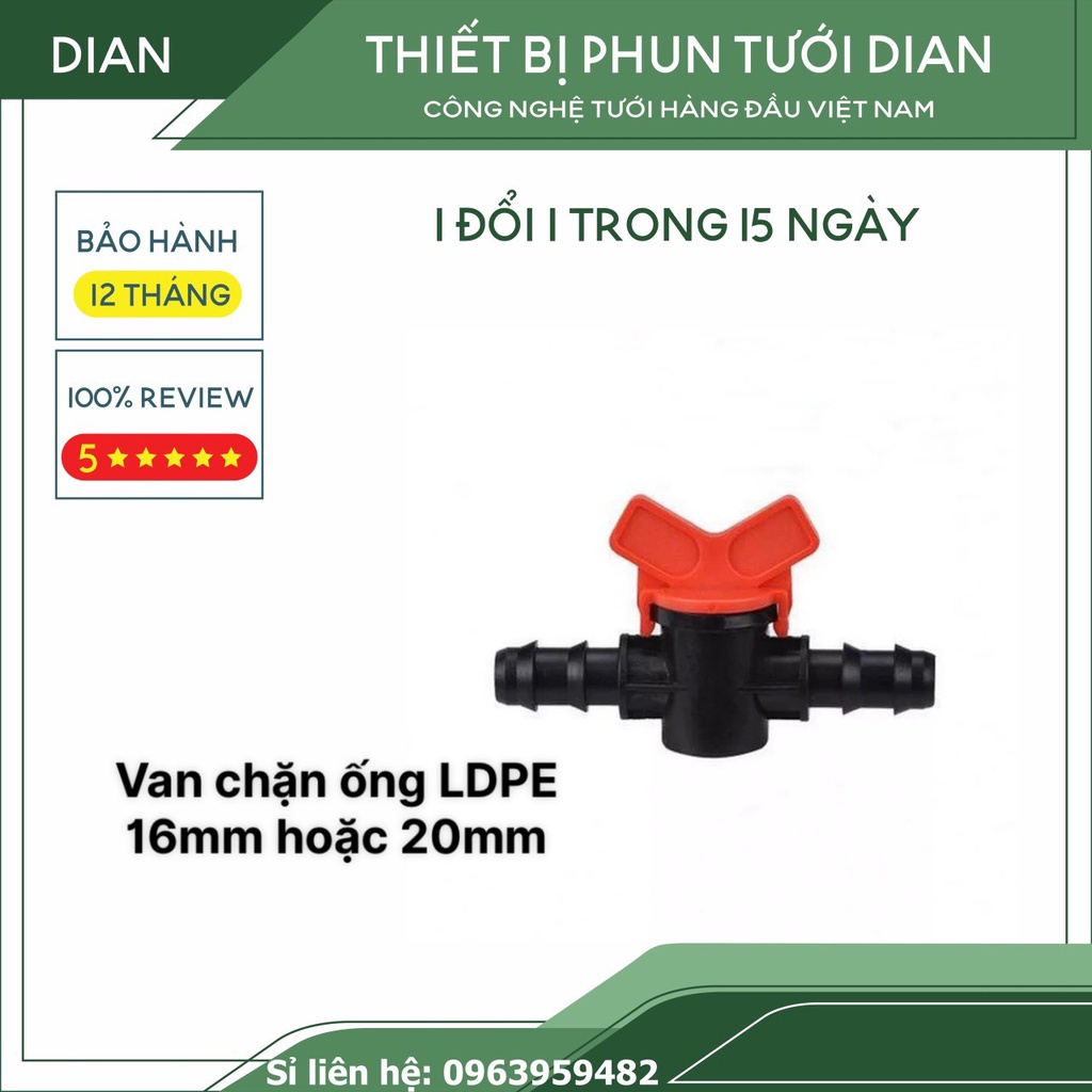 Van khóa nối ống PE 16-20mm
