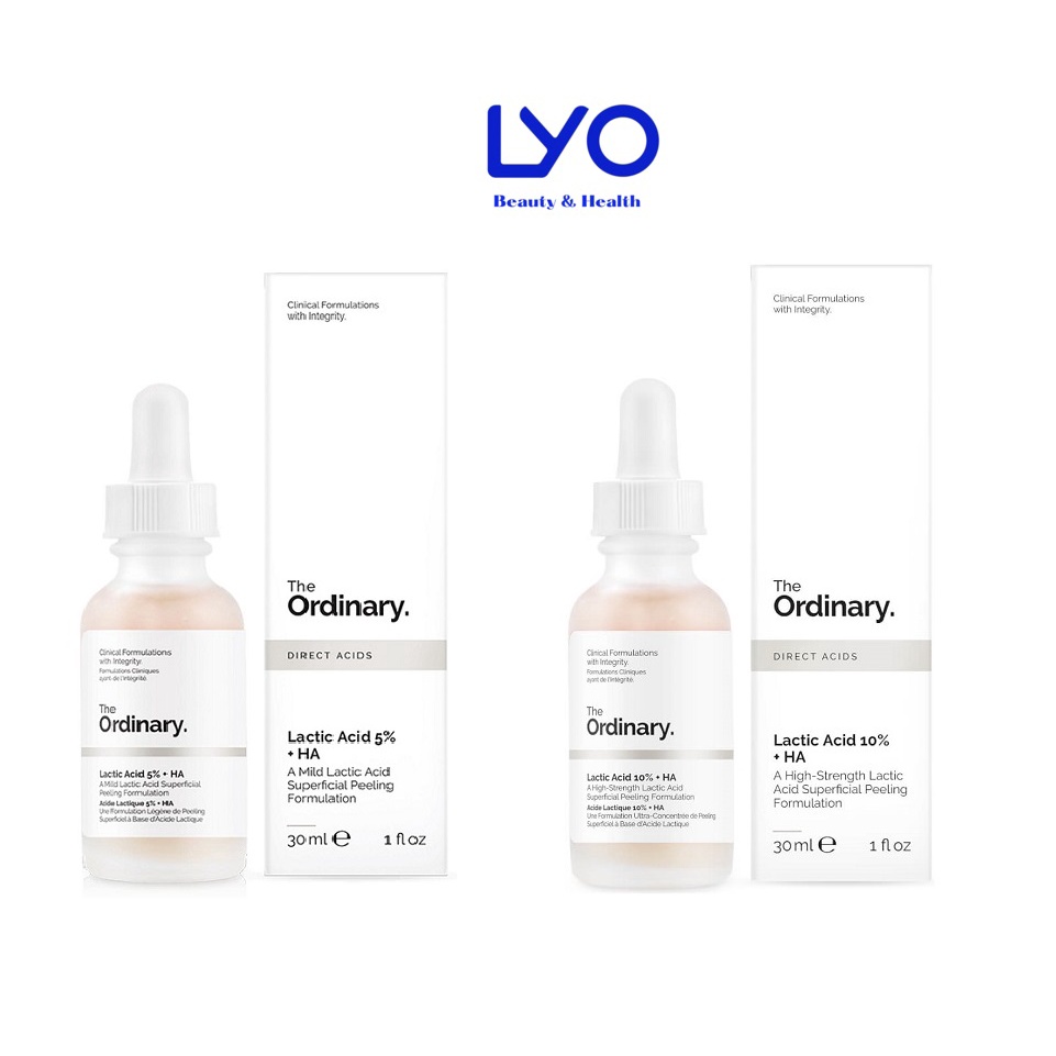 Serum tẩy da chết hoá học - Lactic Acid 5% + HA và Latic Acid 10% + HA – The Ordinary.