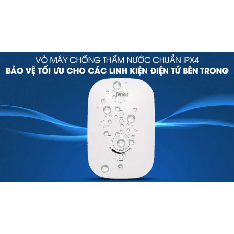 Máy nước nóng trực tiếp không bơm Ferroli Divo SSN 4.5S 4500W