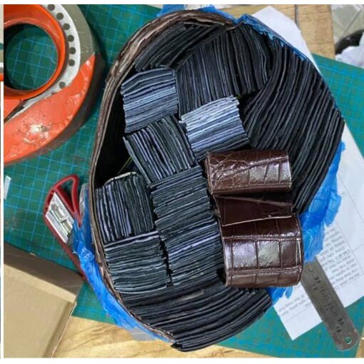 Phôi đồng hồ da cá sấu làm đồ da handmade