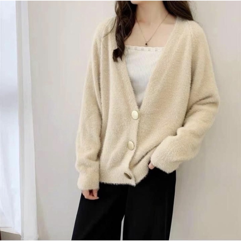 Cardigan len lông cúc đồng | BigBuy360 - bigbuy360.vn