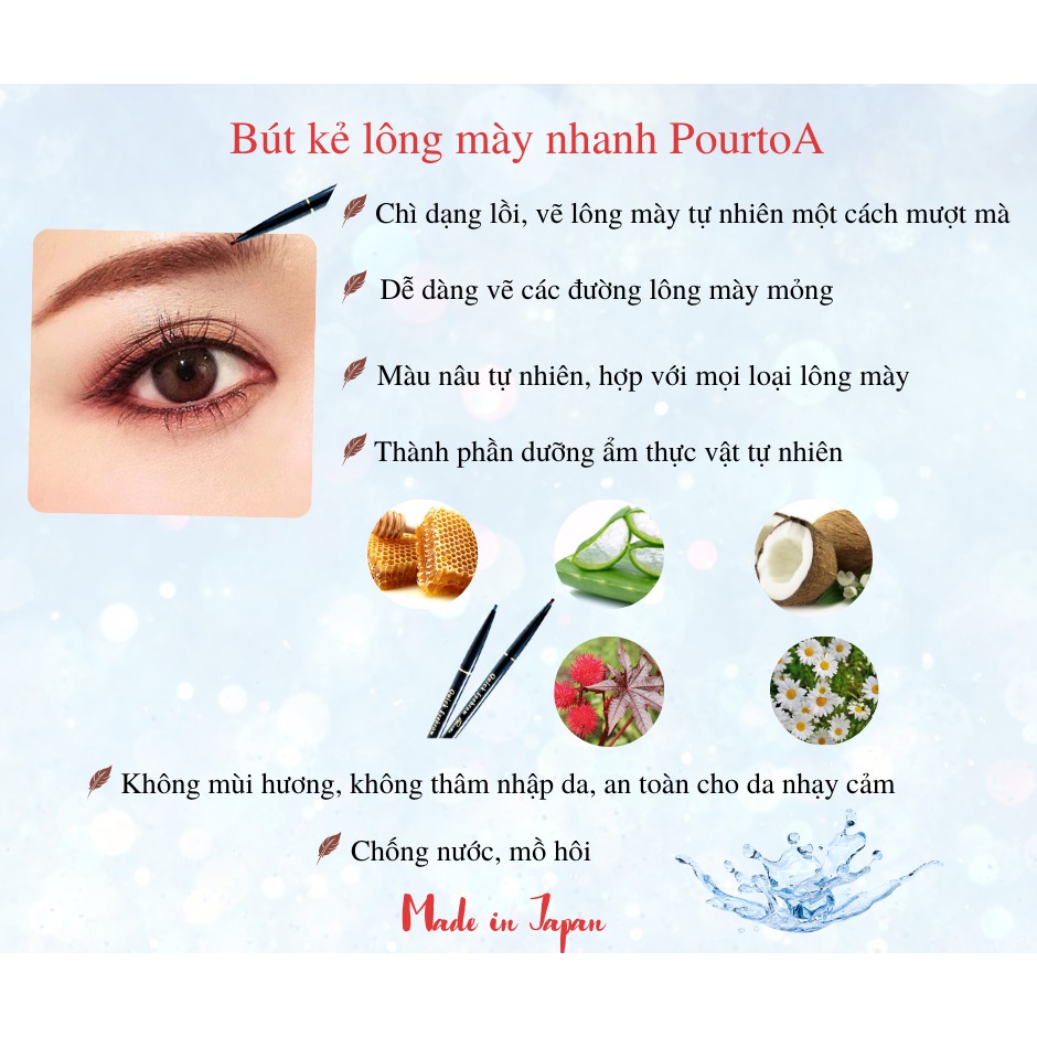 Chì kẻ lông mày nhanh Quick Eyebrow Pourto A Nhật Bản