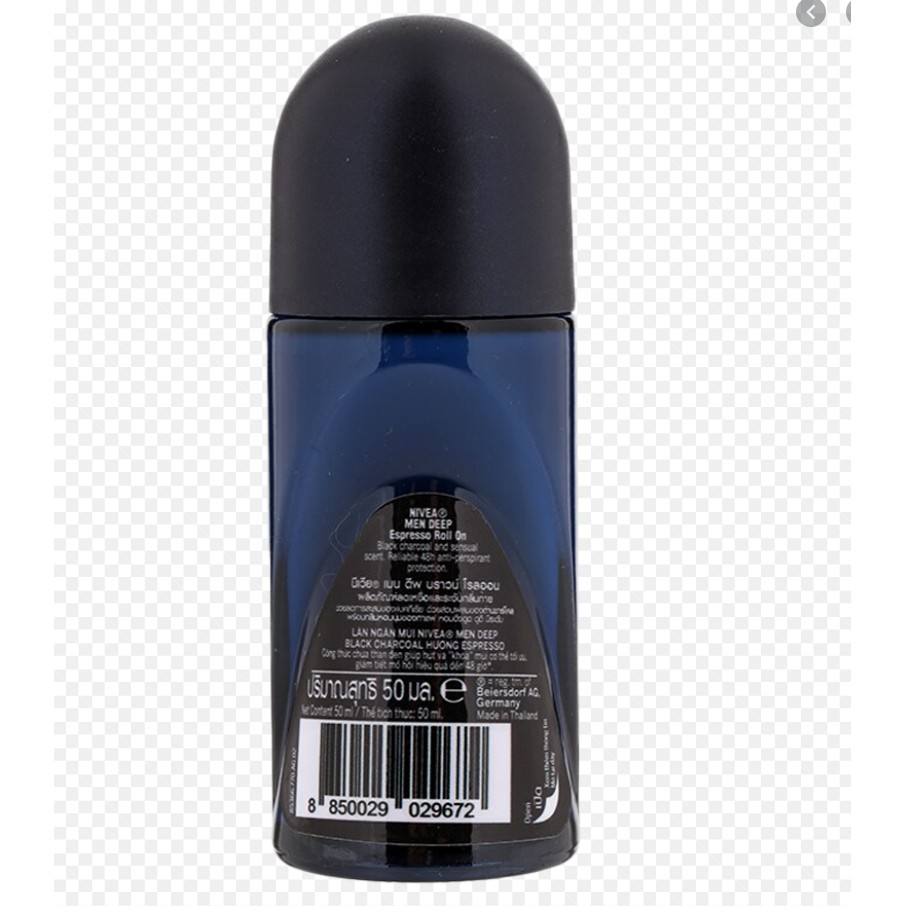 Lăn Khử Mùi Nam Nivea Than Đen Hương Espresso Deep Black Charcoal 50ml (Thái Lan)