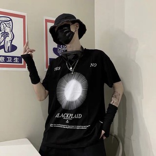 áo thun tay lỡ nam nữ form rộng yes no màu đen Ngầu Store