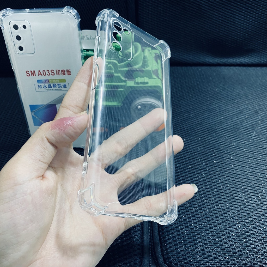 Ốp lưng chống sốc Samsung A03s dẻo trong suốt cao cấp bo 4 góc chống va đập