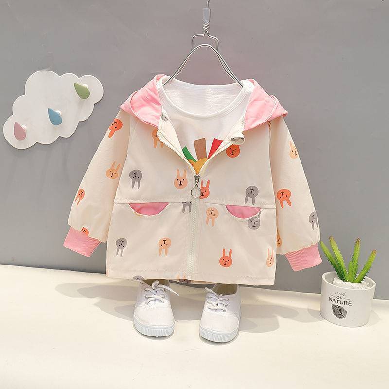 Áo khoác phong cách thời trang xuân thu cho bé gái 2021