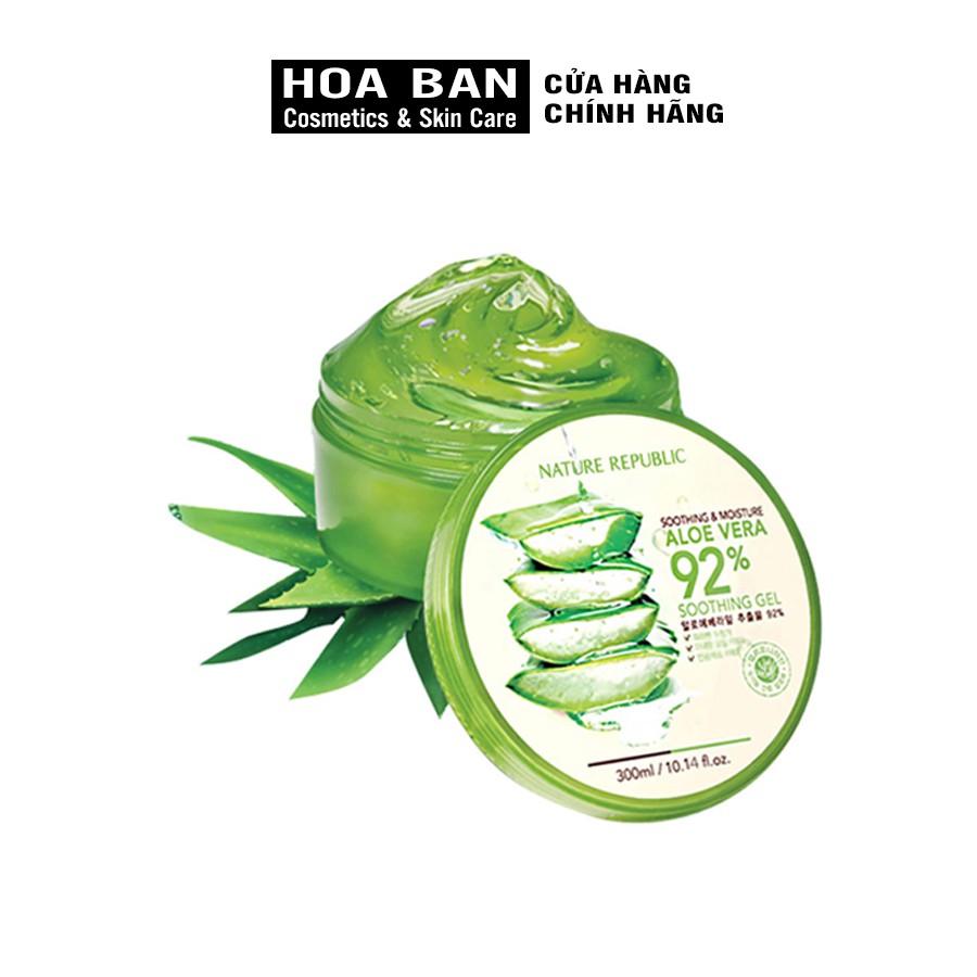 Gel Lô Hội Nature Republic Soothing & Moisture Aloe Vera 92% Soothing Gel 300ml