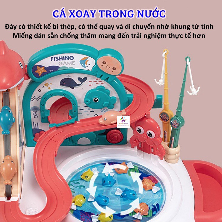 [HÀNG LOẠI 1] Đồ chơi Câu cá Đại Dương Cầu Trượt Có thể Đổ nước thật