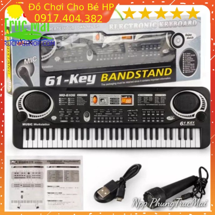 [SIÊU SALE] [ FREE SHIP ] Mua Đàn Piano - Bé Học Đàn Tại Nhà - Đàn Organ Cho Người Lớn Và Trẻ Em MQ-6106 - Bh 12 thang ✅