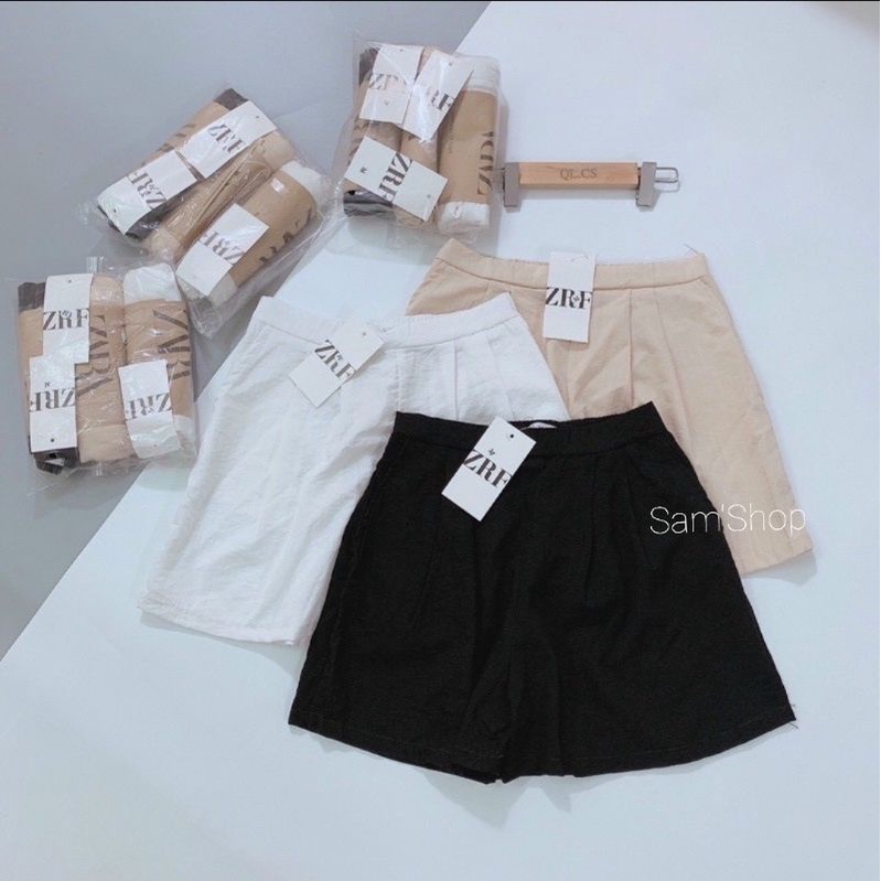 COMBO 3 chiếc Quần Sooc nữ ZARA vải đũi mềm mát mặc hè