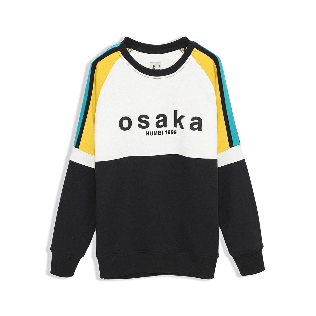 Áo Nỉ Numbi Phối Màu In Chữ Osaka