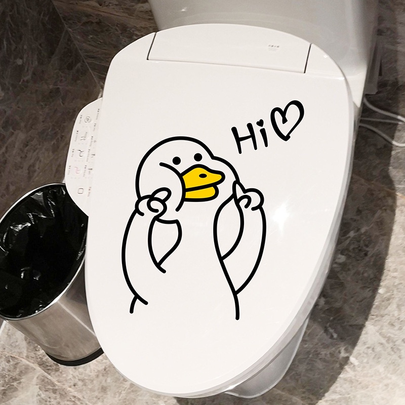 Miếng dán trang trí toilet hình vịt hoạt hình ngộ nghĩnh