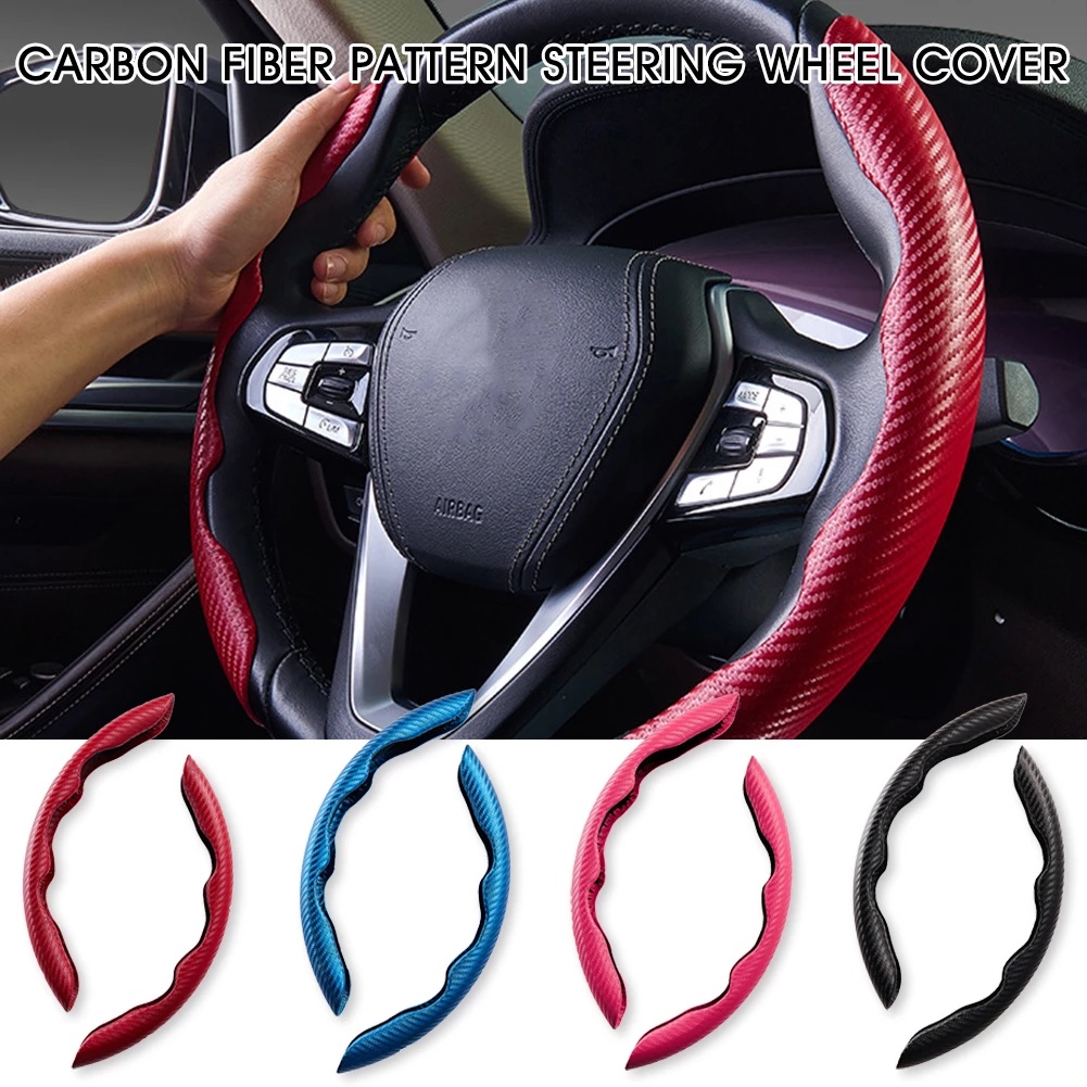 Vỏ bọc họa tiết sợi carbon siêu mỏng chống trượt trang trí vô lăng xe hơi