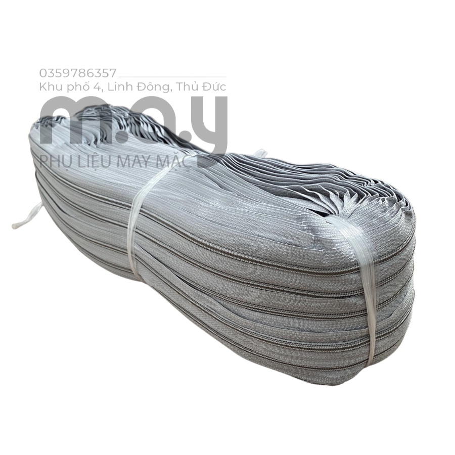 Cuộn dây khoá kéo số #5 BKK nhiều màu 180m tặng kèm 5 đầu kéo