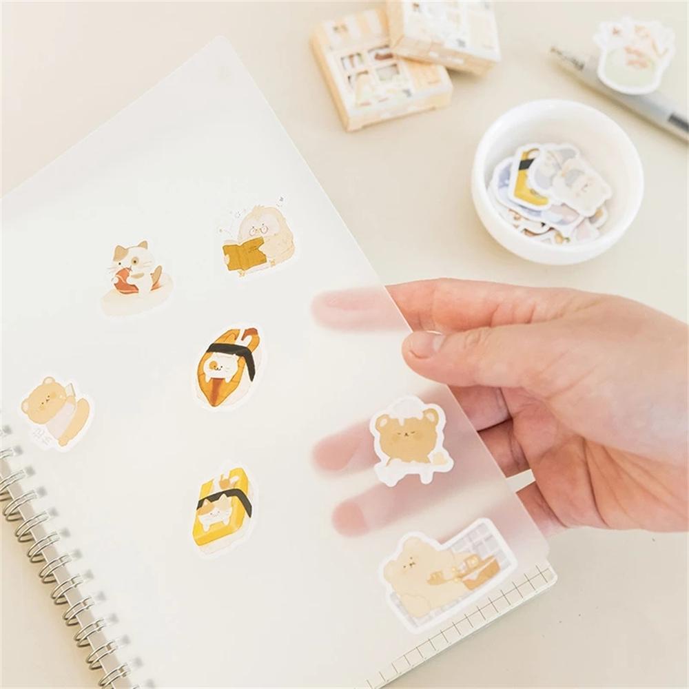 Set 45 Miếng Dán Ghi Chú Họa Tiết Nhật Ký Hàn Quốc Cho Học Sinh