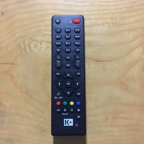 Điều khiển đầu thu K+ vuông-Tặng kèm pin- Remote đầu thu truyền hình đầu K+ loại vuông