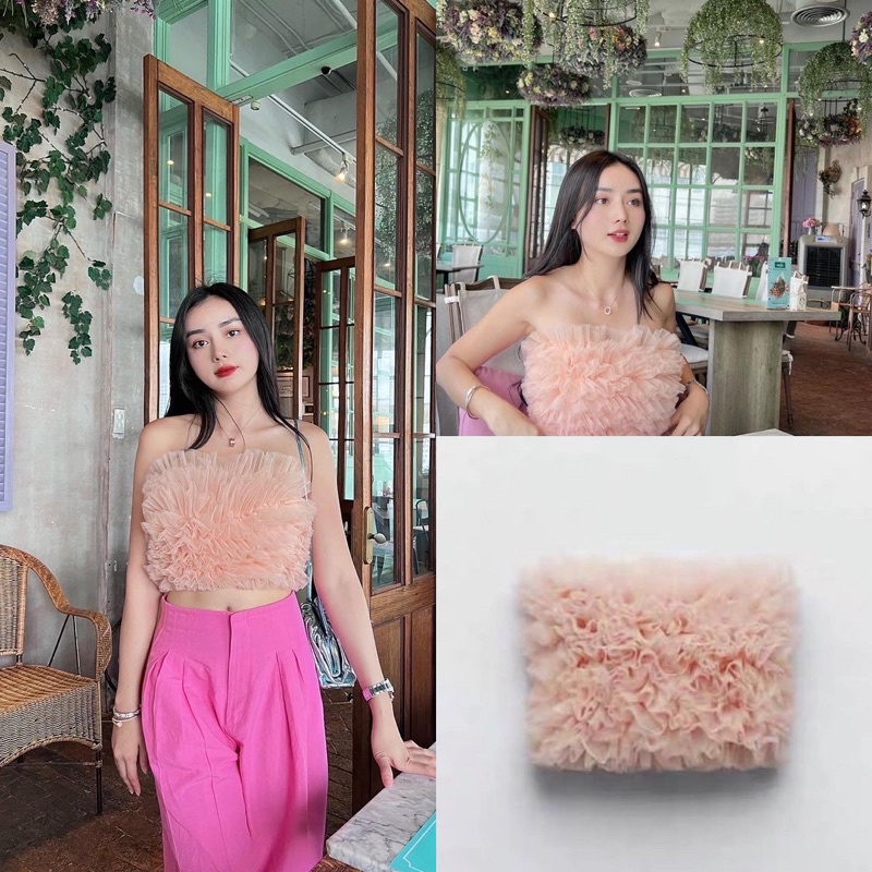 Áo quây tua rua Zara 3 màu (kèm ảnh thật)