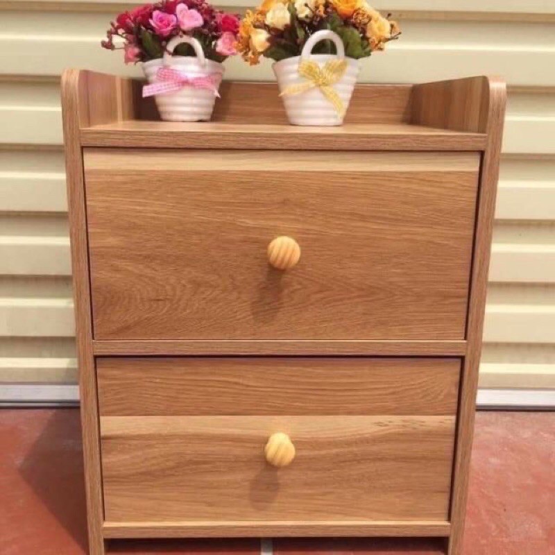 Tủ đầu giường gỗ MDF chống thấm chắc chắn 1-2 ngăn