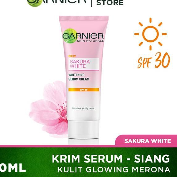 (Hàng Mới Về) Kem Dưỡng Trắng Da Ban Ngày Garnier Sakura Chống Nắng Spf 30-20ml