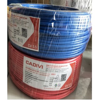 1 mét Dây điện Cadivi đơn CV 5.5