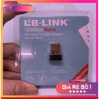 USB WIFI Nano hàng chính hãng Siêu nhỏ gọn LBLINK thu wifi cho Laptop Máy Tính tốc độ 150Mbps Hàng Chính Hãng
