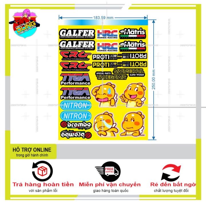 LOGO STICKER DÁN XE MÁY M47 - DUNG DECAL