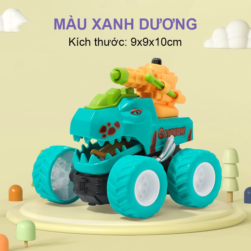 Xe ô tô khủng long chạy đà bắn tên, xe đồ chơi bốc đầu xoay 360 độ