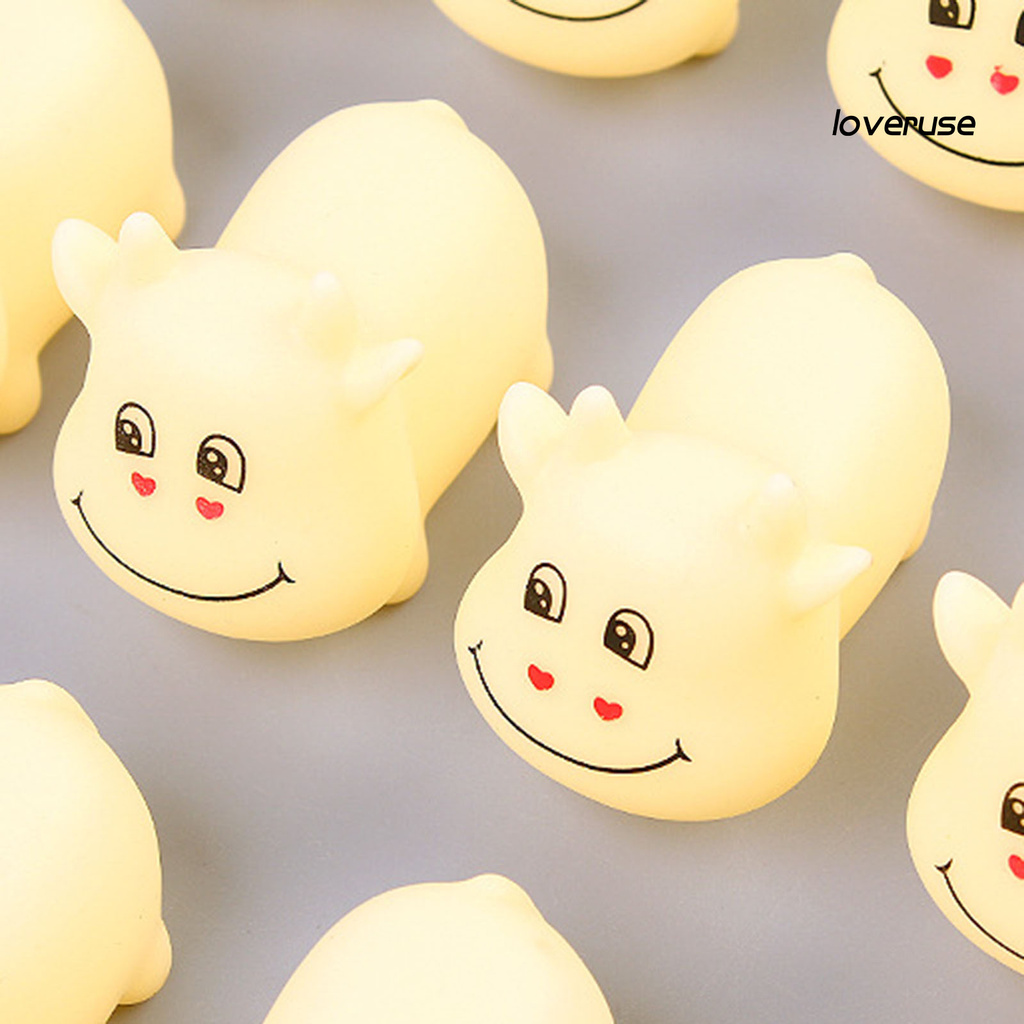 Set 3 Đồ Chơi Bóp Tay Hình Bò Sữa Dễ Thương Giúp Giảm Căng Thẳng