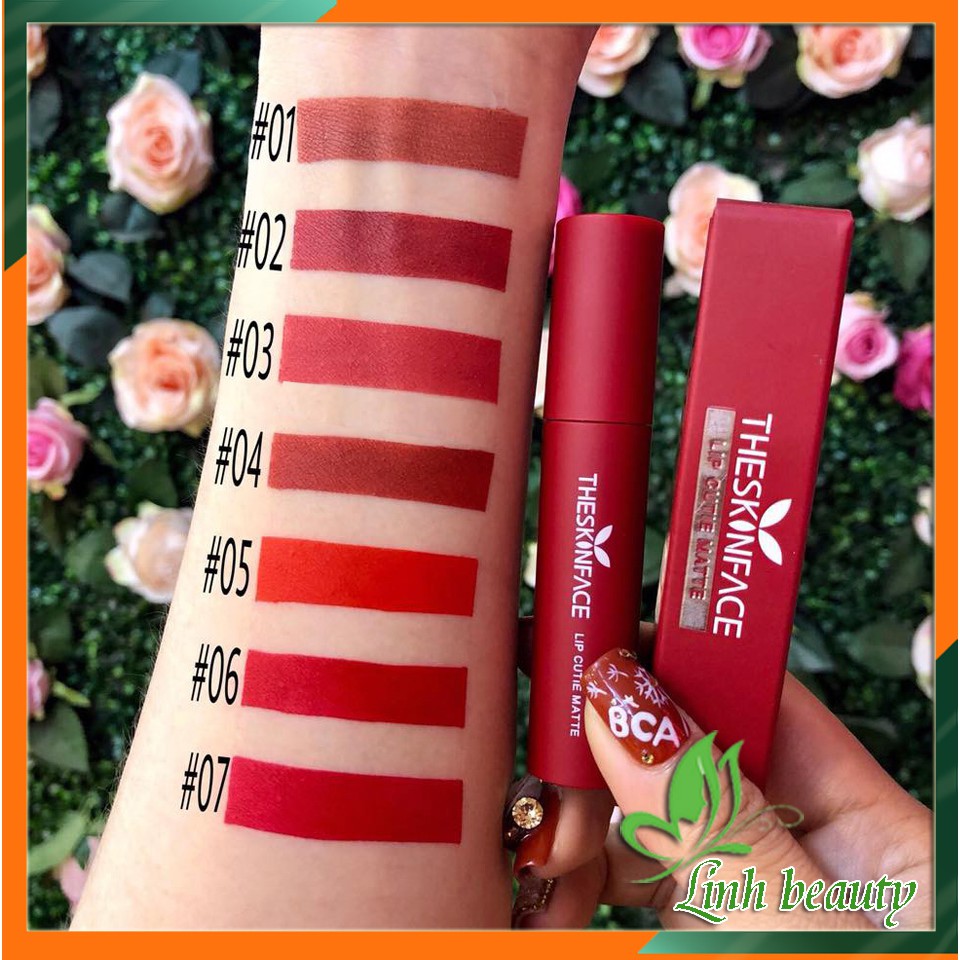 (Sale 9/5/2021)Son Kem Lì THE SKIN Face Lip CuTie Matte lại về rồi đây😍 lại một siêu phẩm mới về đẹp mê người❤️