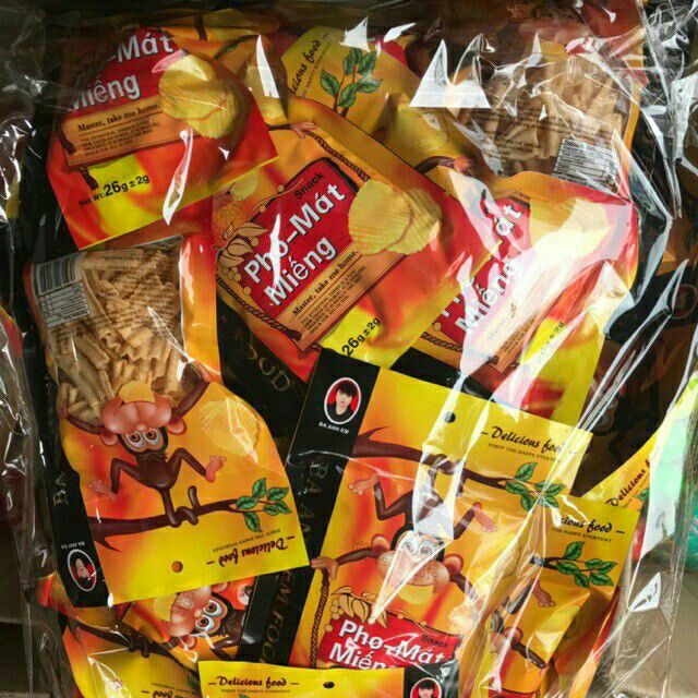 10 gói snack pho mát miếng
