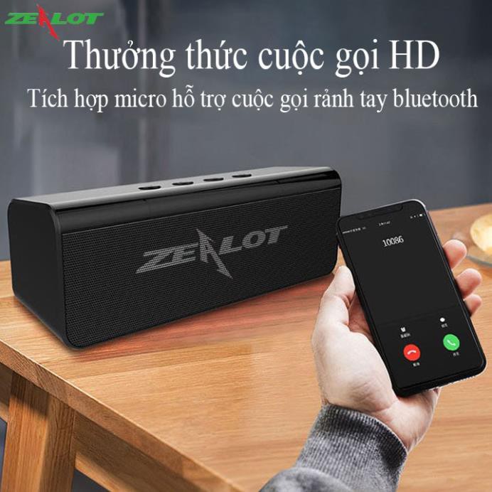 Freeship Loa bluetooth mini di động Zealot ngoài trời S31 kết nối với điện thoại máy tính nghe nhạc cực hay