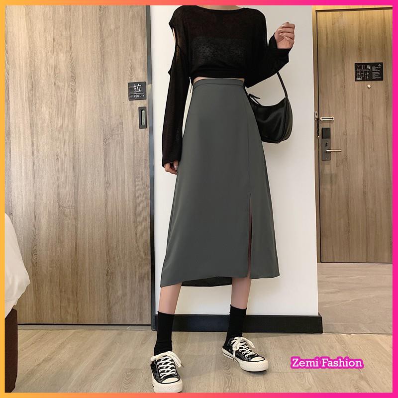 Chân Váy Midi, Chân Váy Chữ A Dáng Dài Xẻ Tà Phong Cách Ulzzang | BigBuy360 - bigbuy360.vn