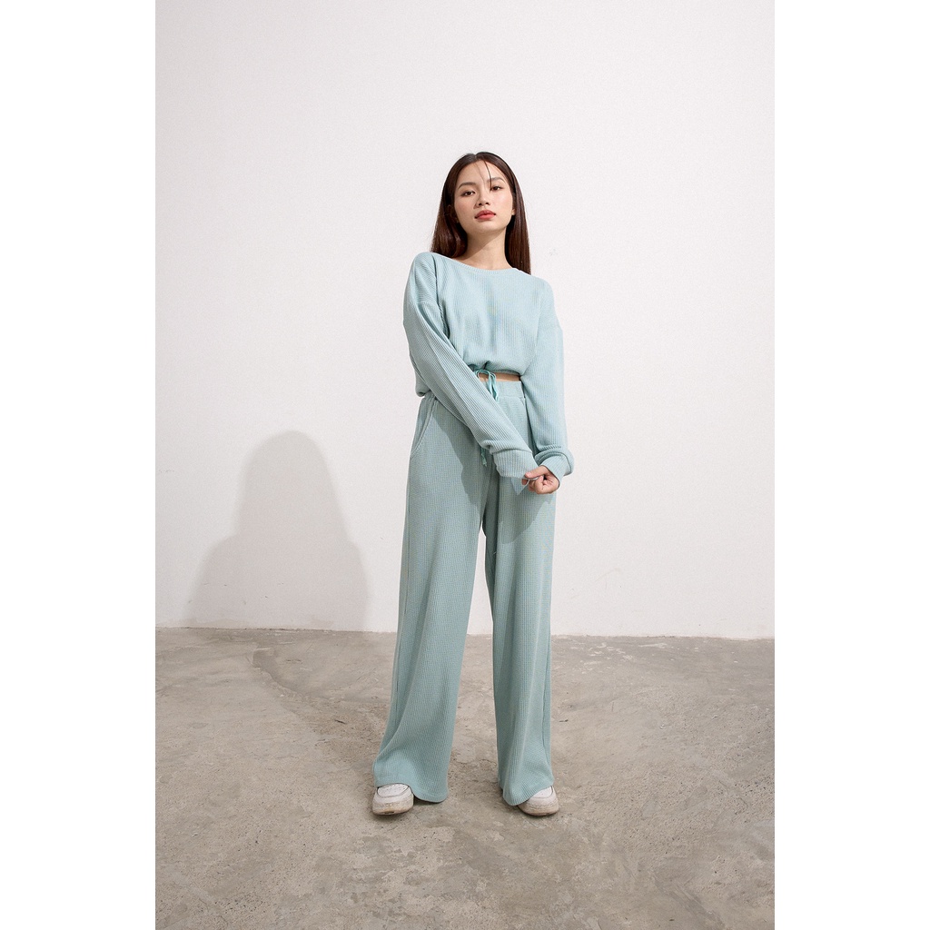 Quần dài Maybi ống rộng thun
