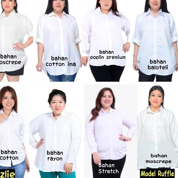 Áo Sơ Mi Trắng Dáng Dài Size Xxl Xxxl 5xl 6xl Thời Trang Công Sở Thanh Lịch Cho Nữ