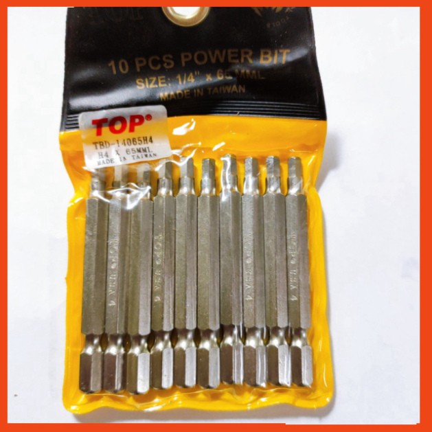 Đầu bắt vít lục giác đực dài 65 mm chuôi lục TOP USA