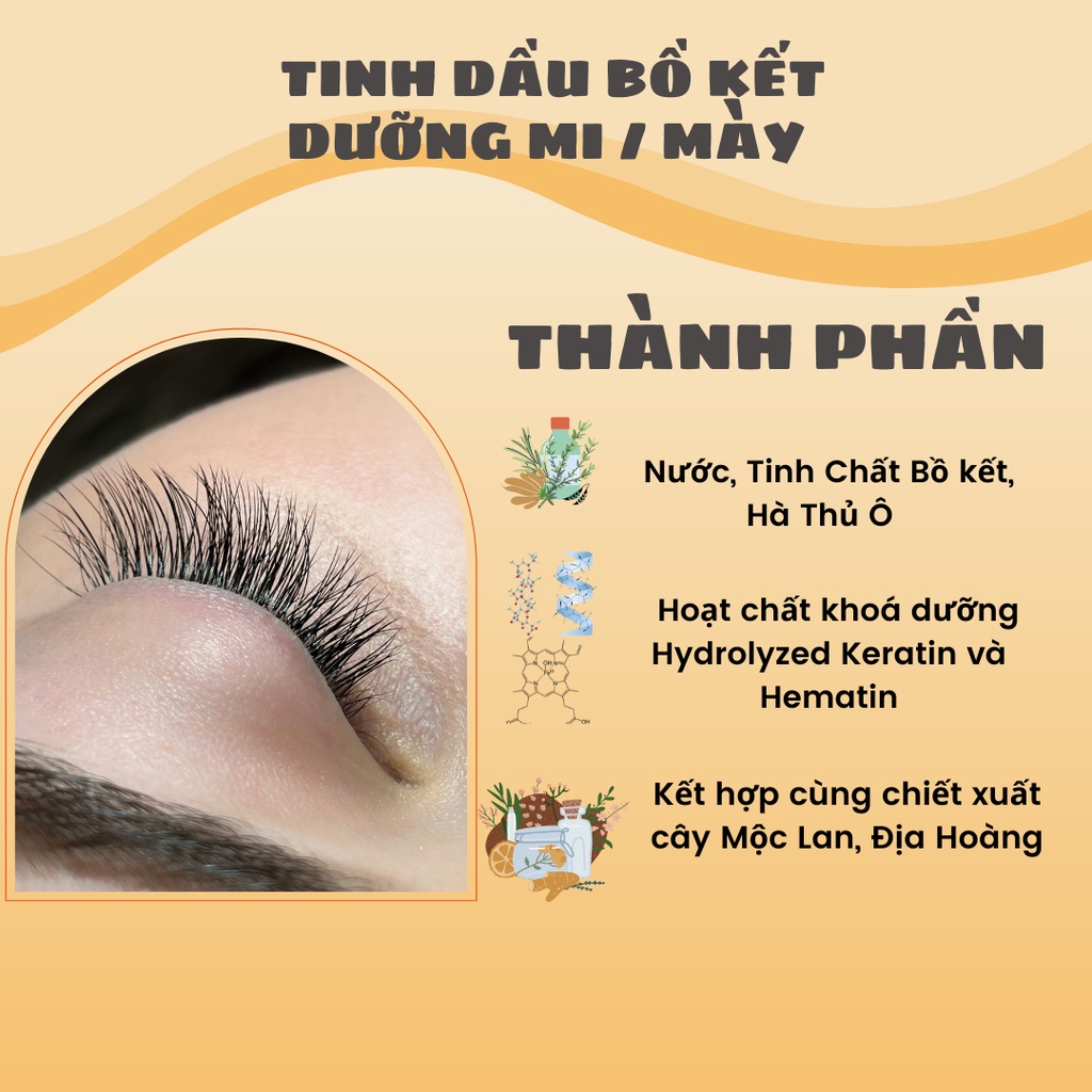 Tinh chất dưỡng mi serum dưỡng dài mi, mày bồ kết NIE NATURE