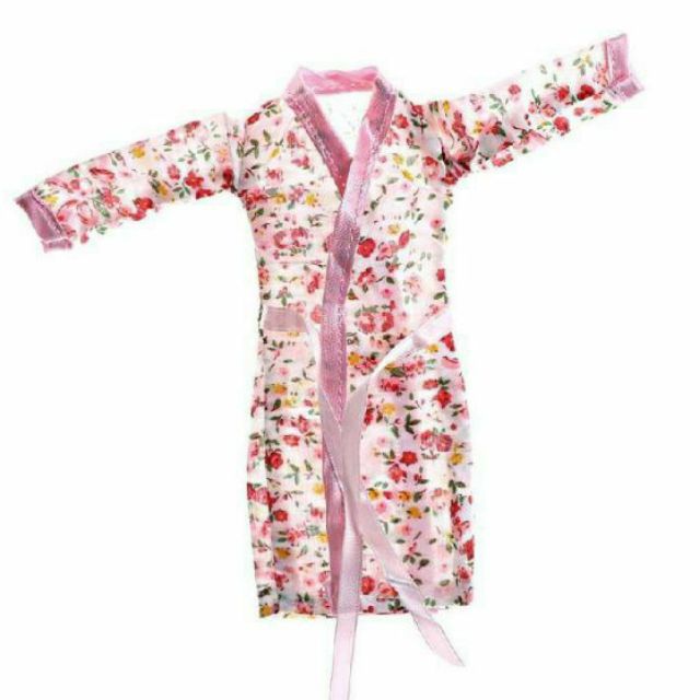 Bộ áo choàng kimono và dép cho búp bê Barbie 30cm