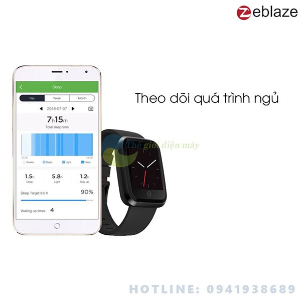 Đồng hồ thông minh Zeblaze crystal 2 theo dõi sức khỏe bảo hành 12 tháng shop thế giới điện máy