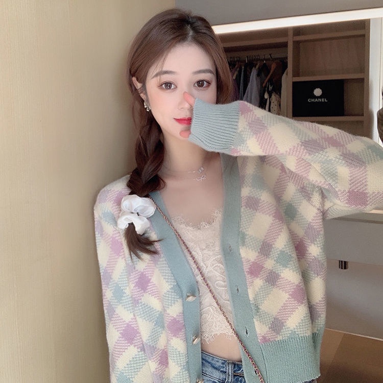 Áo Khoác Cardigan Dệt Kim Tay Dài Dáng Rộng Kẻ Sọc Thời Trang Mùa Thu Cho Nữ | BigBuy360 - bigbuy360.vn