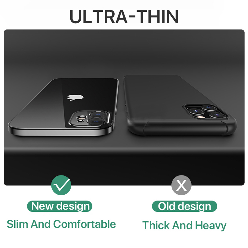 Ốp điện thoại trong suốt TPU viền mạ sang trọng cho điện thoại iPhone 7 8 Plus XS Max XR 11 Pro Max SE 2020 12 | BigBuy360 - bigbuy360.vn