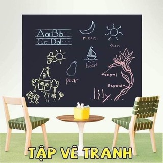 Decal bảng phấn dán tường dài 1,2m cao 0.5m