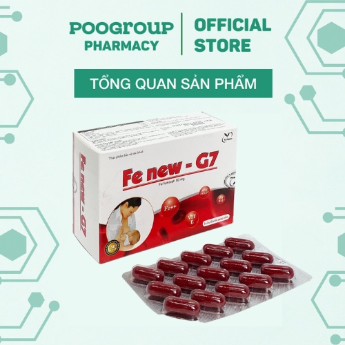 Viên uống FE NEW – G7 bổ sung sắt, tái tạo máu, cải thiện và ngăn ngừa thiếu máu dành cho mẹ bầu