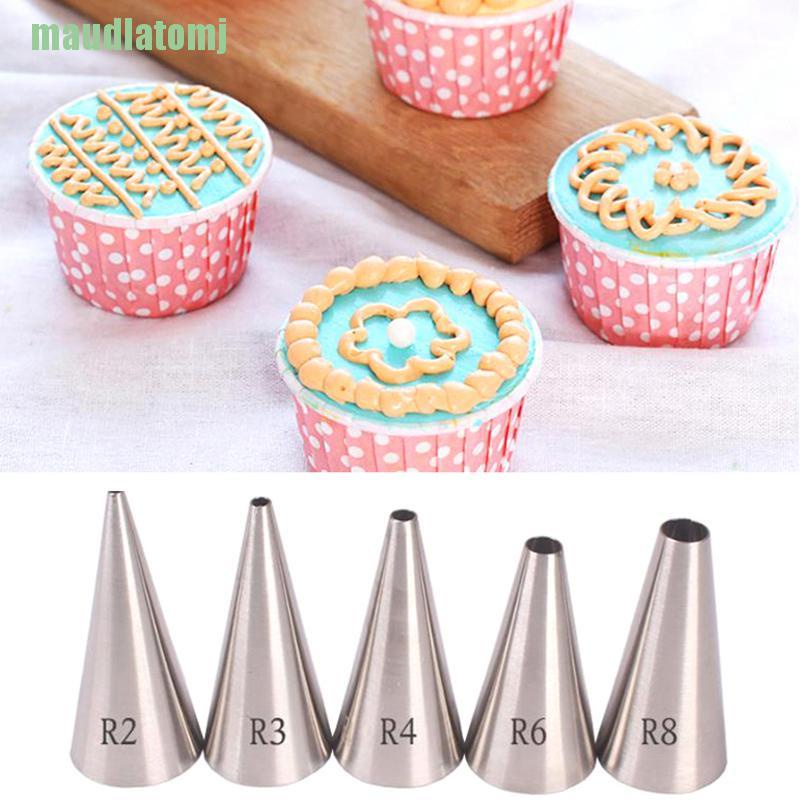 Đui bắt kem/ Piping Nozzles tạo hình dây, chấm tròn bằng Nhôm Đúc mã R2 R3 R4 R6 R8