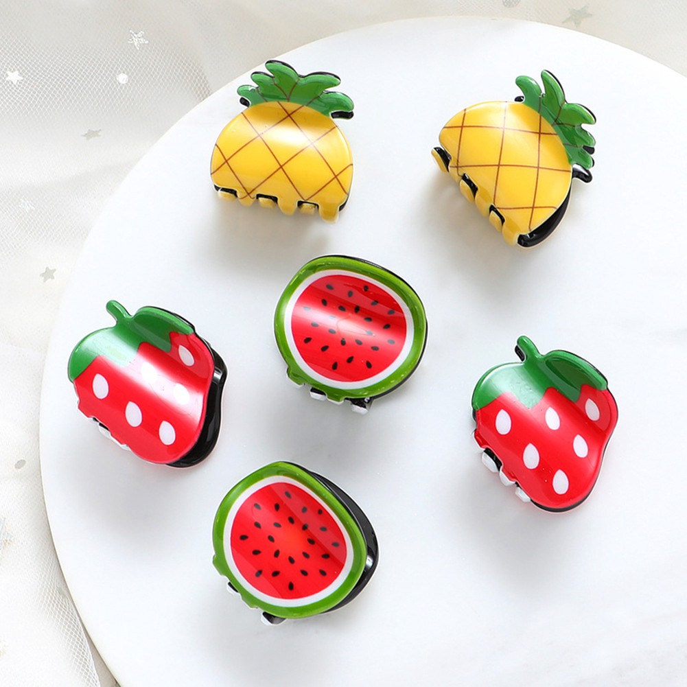 Set 2 Kẹp Tóc Mini Hình Trái Cây Dễ Thương Cho Bé J03